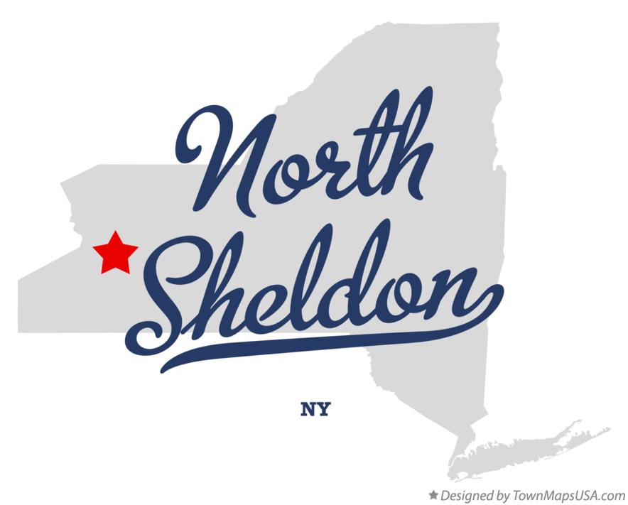 Map of North Sheldon New York NY