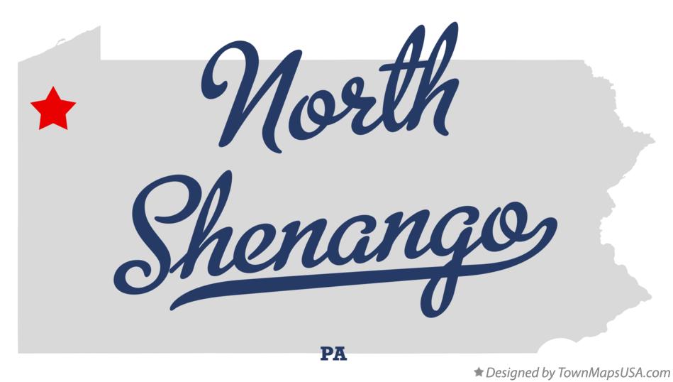 Map of North Shenango Pennsylvania PA
