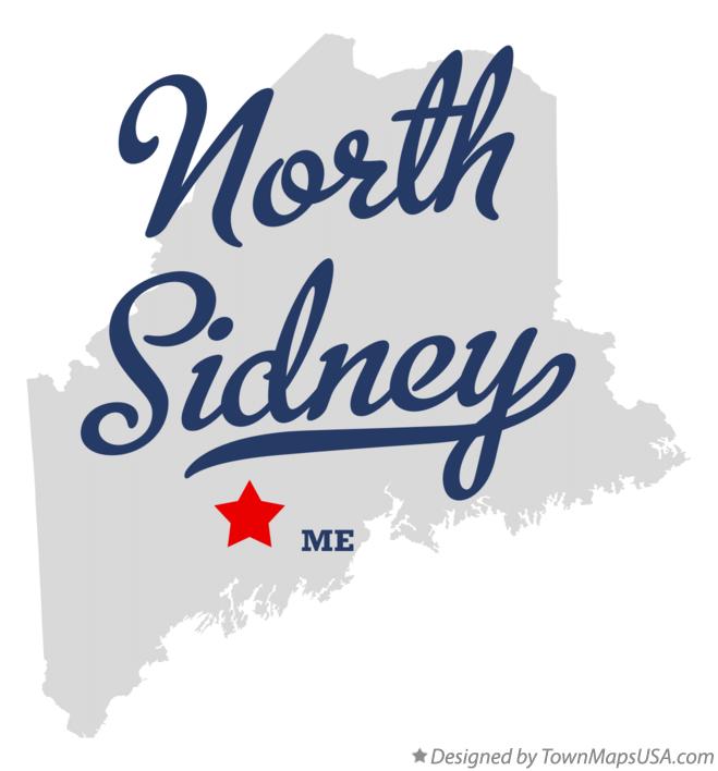 Map of North Sidney Maine ME