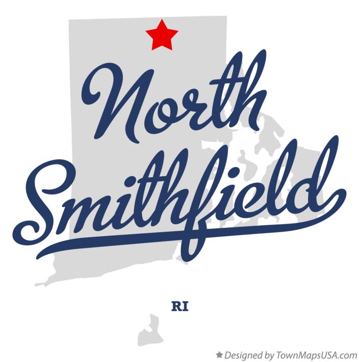 Map of North Smithfield Rhode Island RI