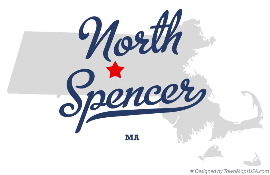Map of North Spencer Massachusetts MA
