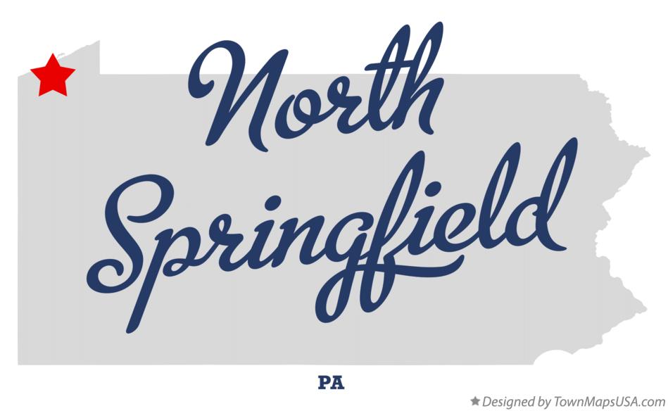 Map of North Springfield Pennsylvania PA