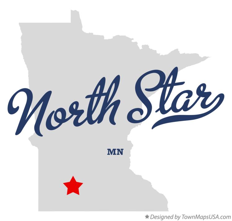 Map of North Star Minnesota MN