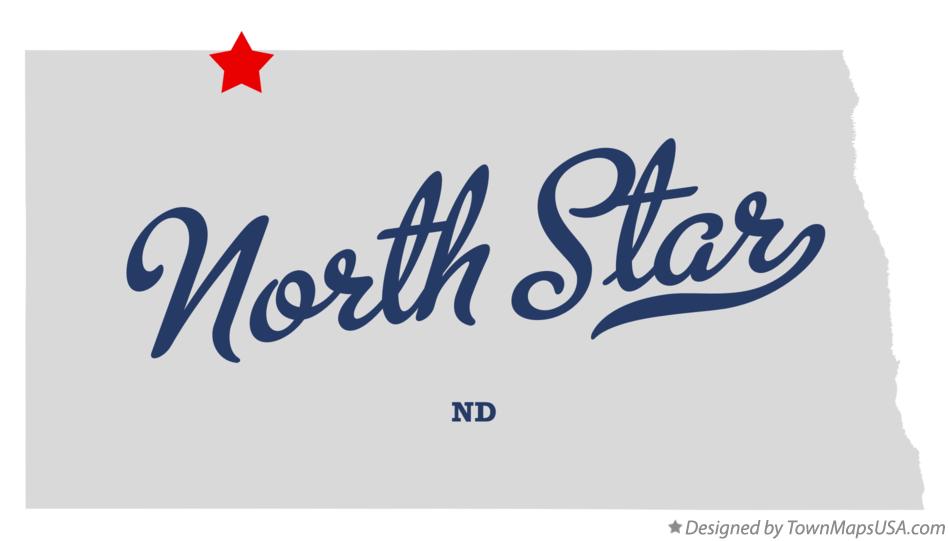 Map of North Star North Dakota ND