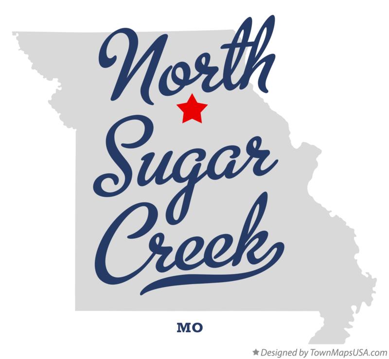 Map of North Sugar Creek Missouri MO