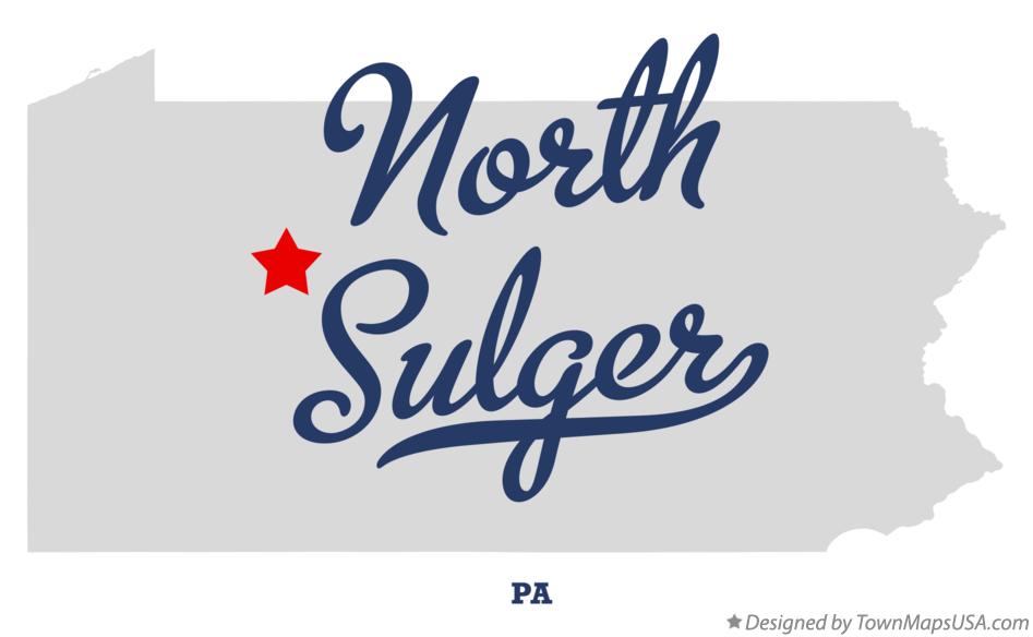 Map of North Sulger Pennsylvania PA