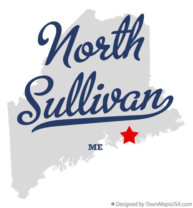 Map of North Sullivan Maine ME
