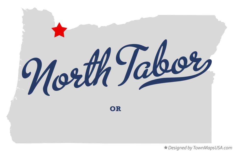 Map of North Tabor Oregon OR