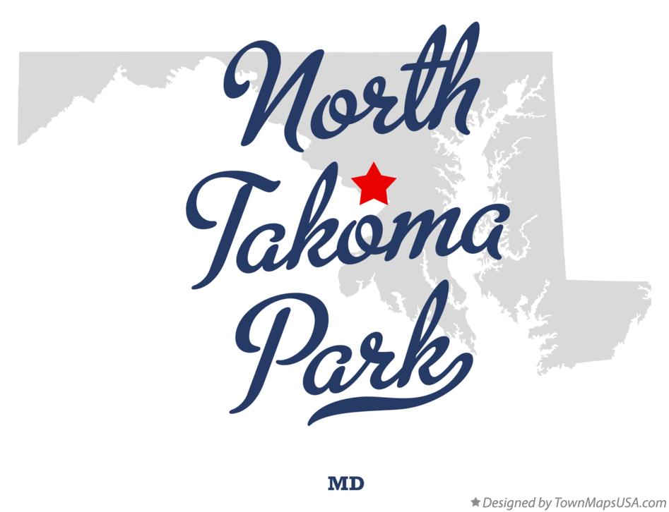 Map of North Takoma Park Maryland MD