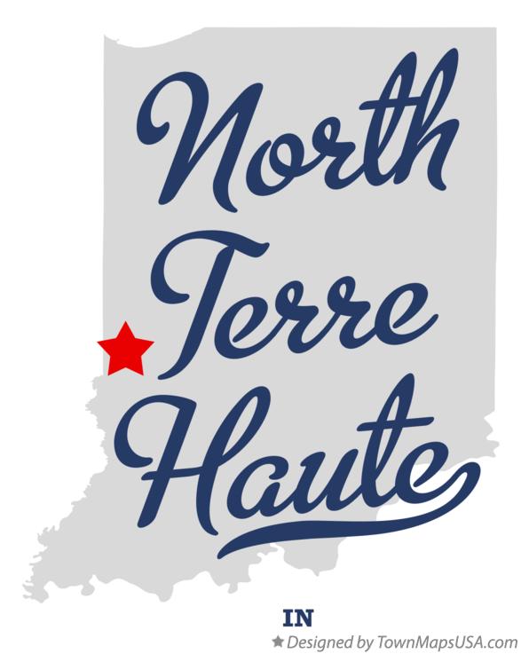 Map of North Terre Haute Indiana IN