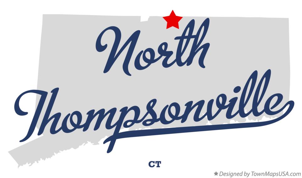 Map of North Thompsonville Connecticut CT