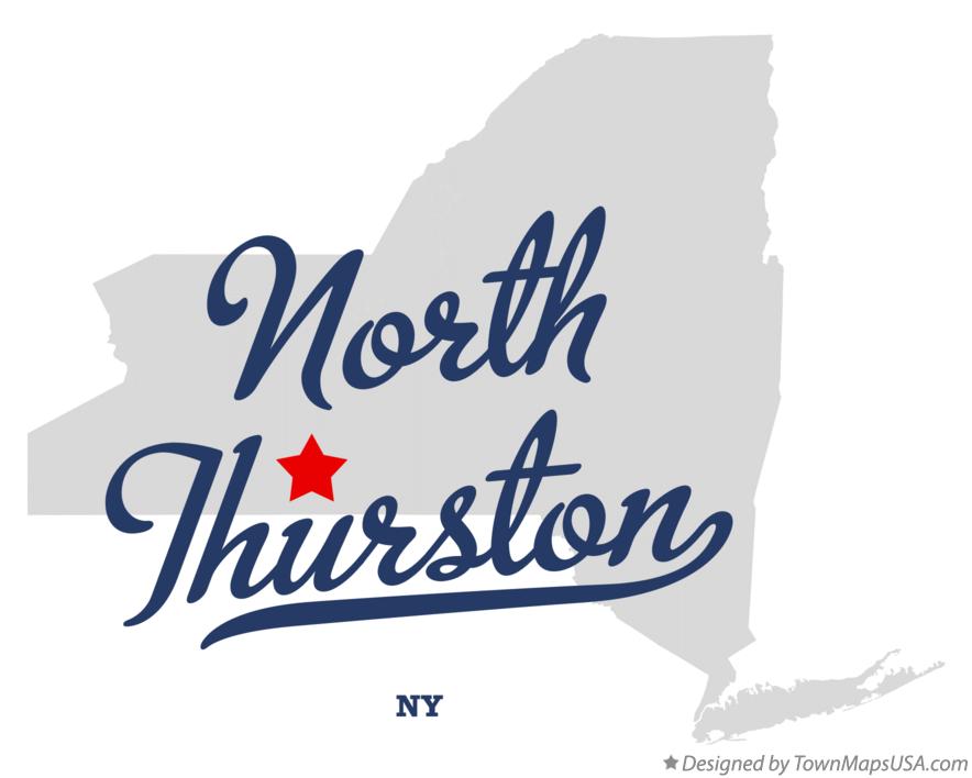 Map of North Thurston New York NY