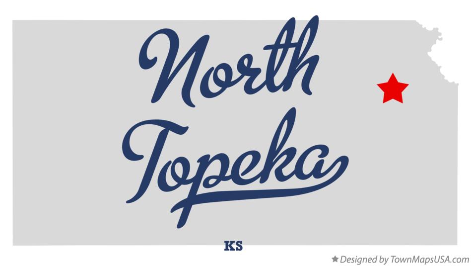 Map of North Topeka Kansas KS
