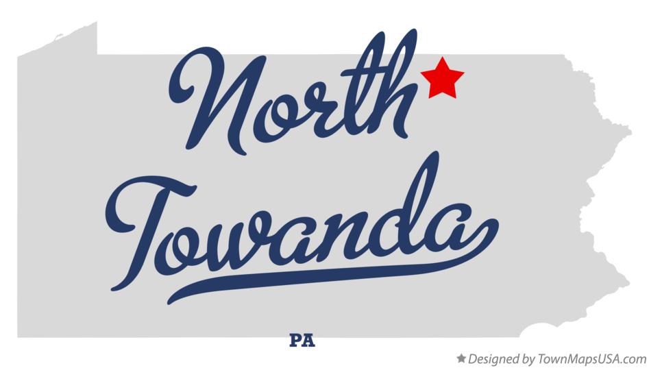 Map of North Towanda Pennsylvania PA