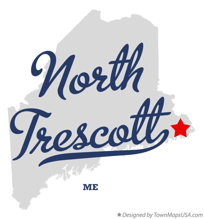 Map of North Trescott Maine ME