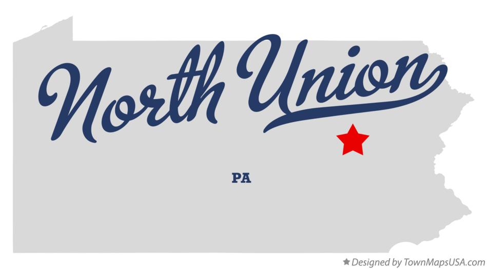 Map of North Union Pennsylvania PA