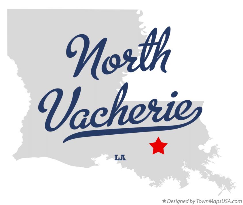 Map of North Vacherie Louisiana LA