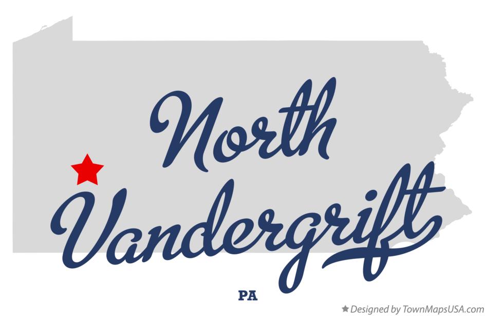 Map of North Vandergrift Pennsylvania PA