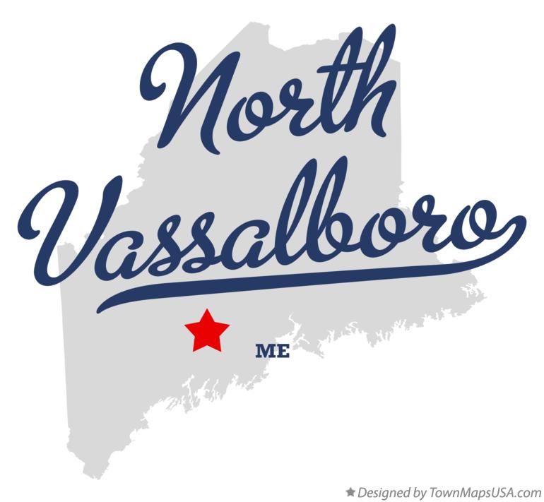 Map of North Vassalboro Maine ME