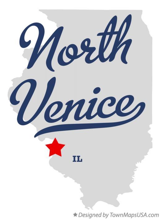 Map of North Venice Illinois IL