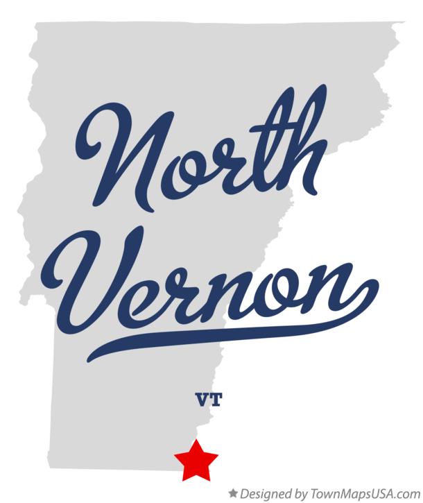Map of North Vernon Vermont VT
