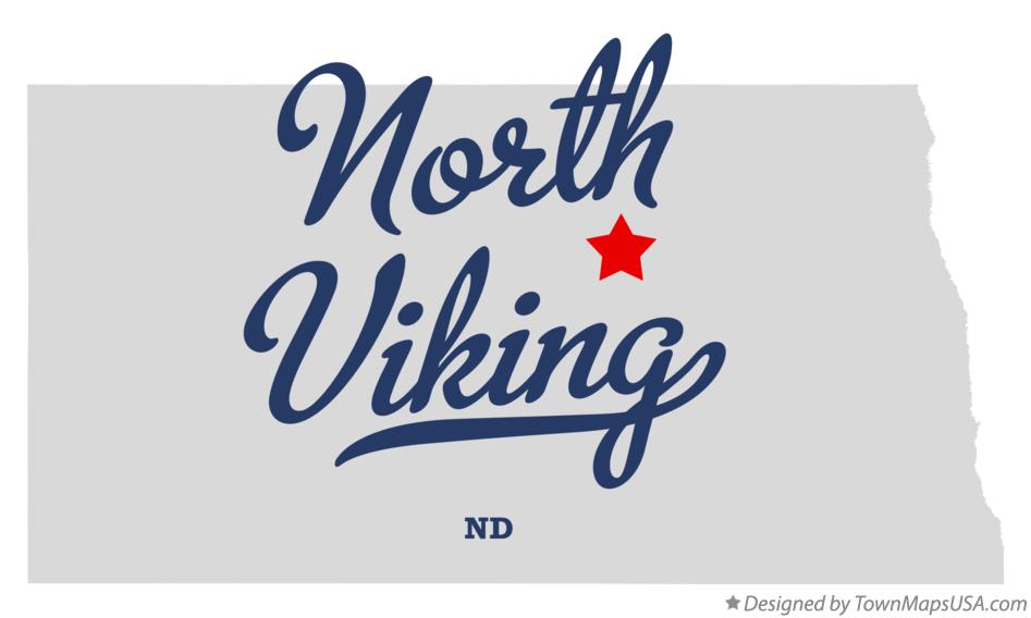 Map of North Viking North Dakota ND