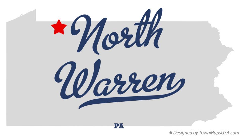 Map of North Warren Pennsylvania PA