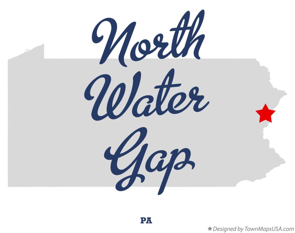 Map of North Water Gap Pennsylvania PA