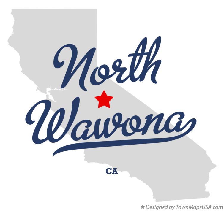 Map of North Wawona California CA