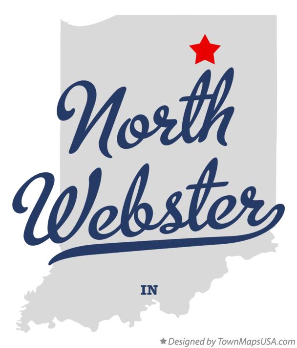 Map of North Webster Indiana IN