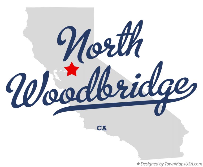 Map of North Woodbridge California CA