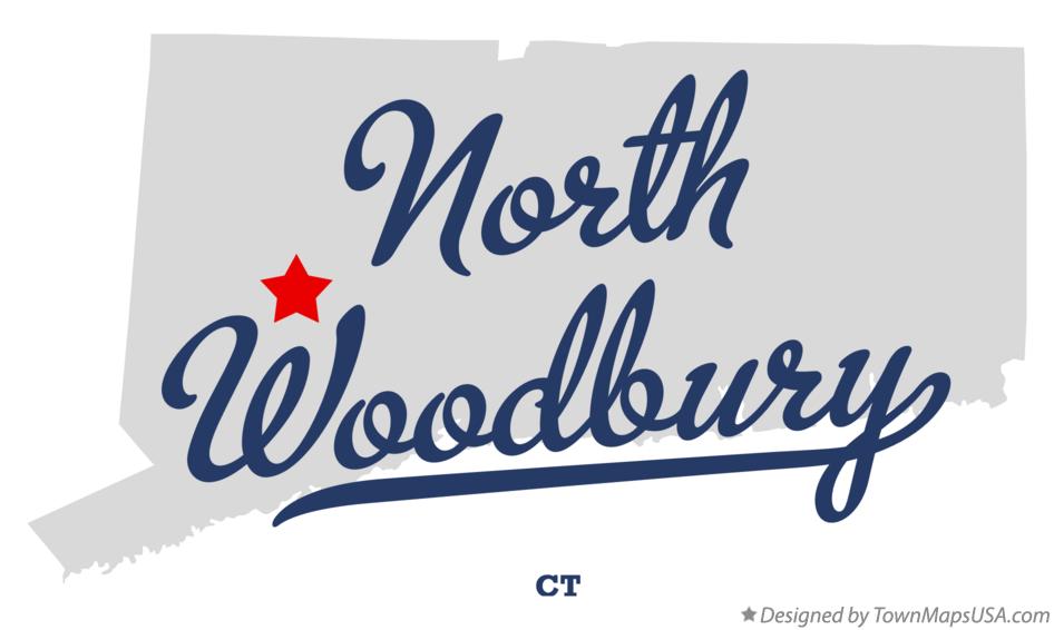 Map of North Woodbury Connecticut CT