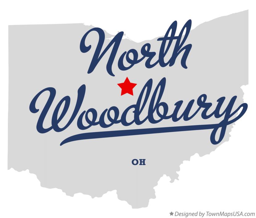 Map of North Woodbury Ohio OH