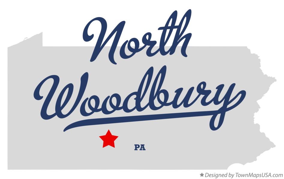 Map of North Woodbury Pennsylvania PA