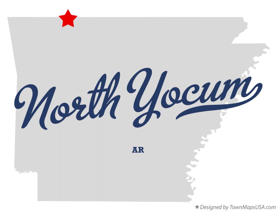 Map of North Yocum Arkansas AR