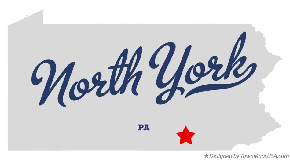 Map of North York Pennsylvania PA