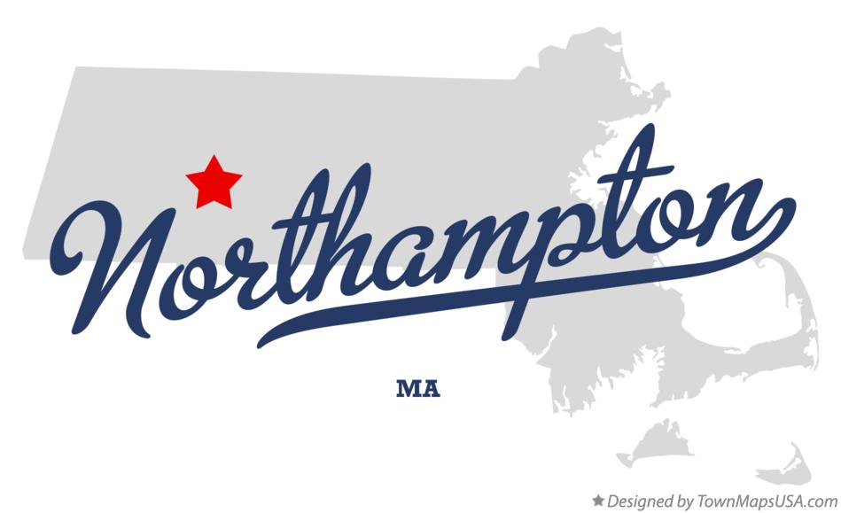Map of Northampton Massachusetts MA