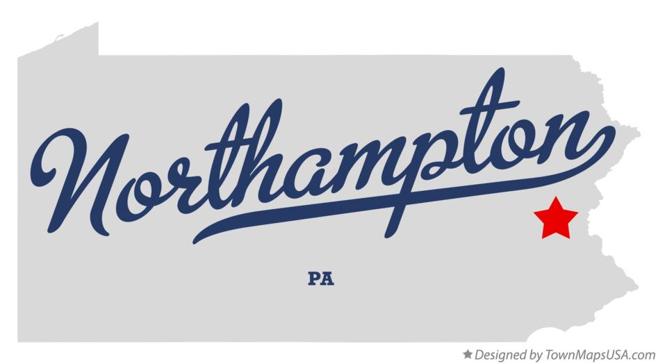 Map of Northampton Pennsylvania PA