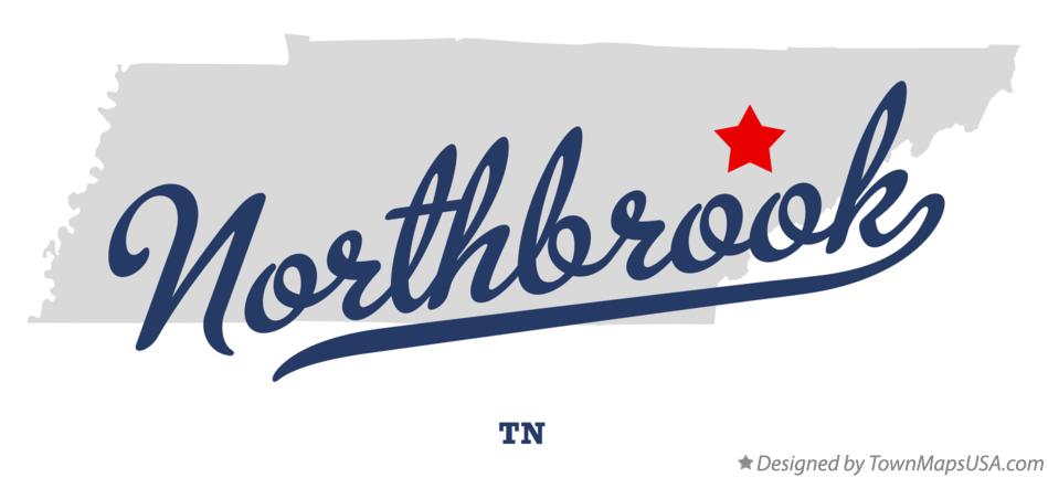 Map of Northbrook Tennessee TN