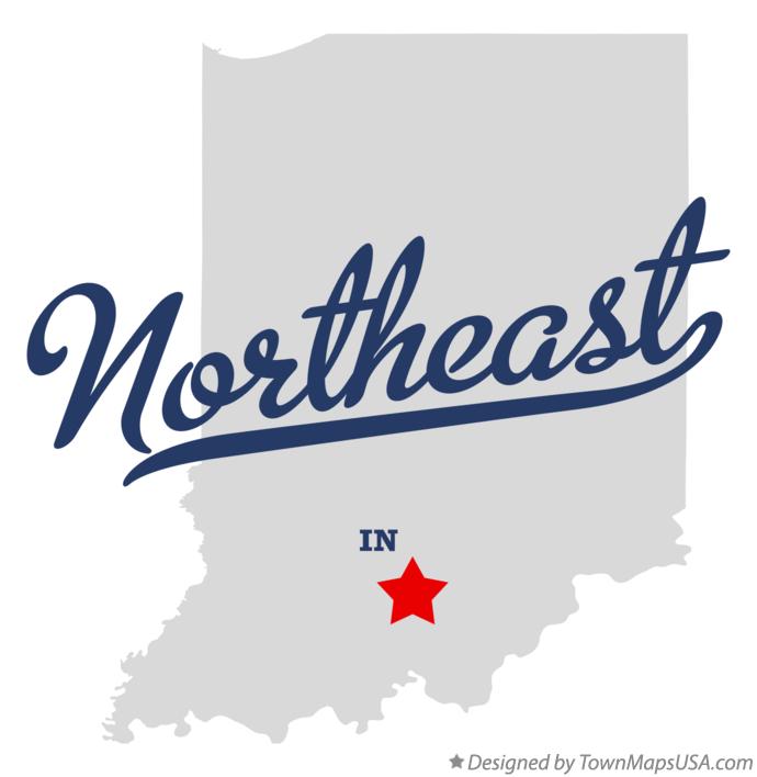 Map of Northeast Indiana IN