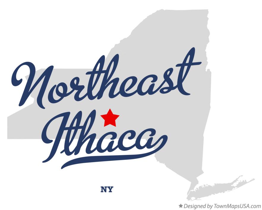 Map of Northeast Ithaca New York NY
