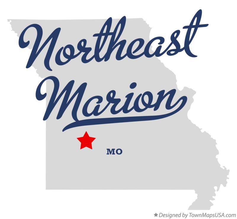 Map of Northeast Marion Missouri MO