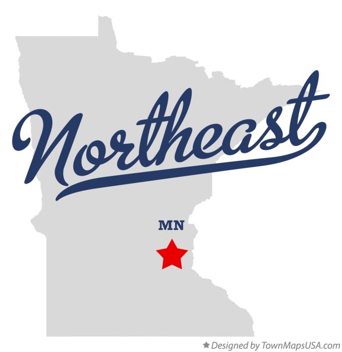Map of Northeast Minnesota MN
