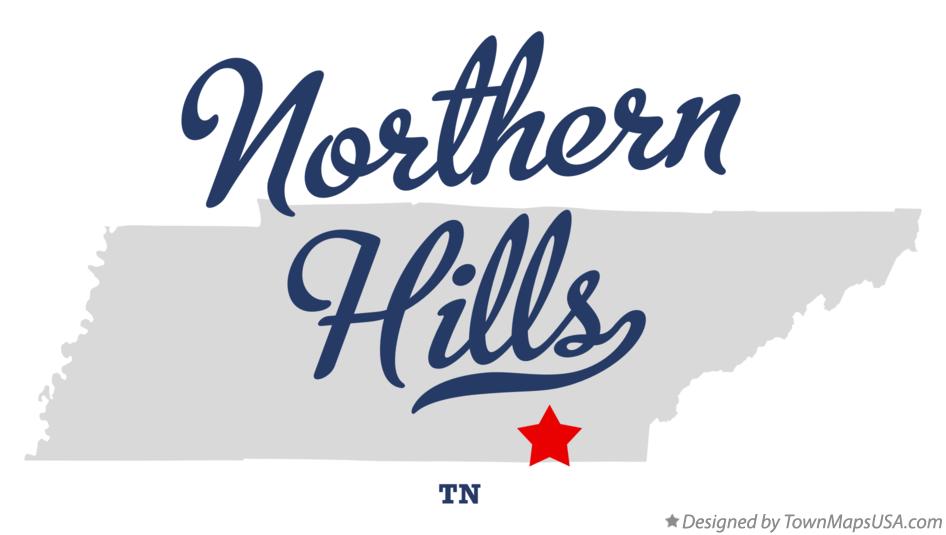 Map of Northern Hills Tennessee TN