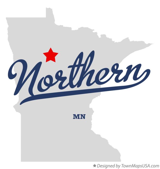 Map of Northern Minnesota MN