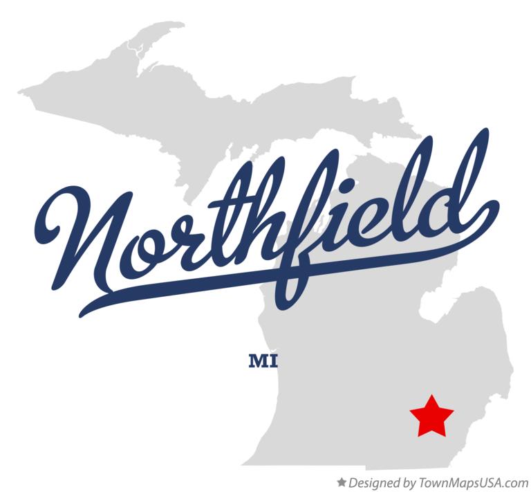 Map of Northfield Michigan MI