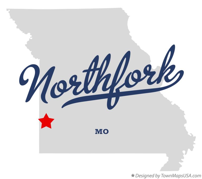 Map of Northfork Missouri MO