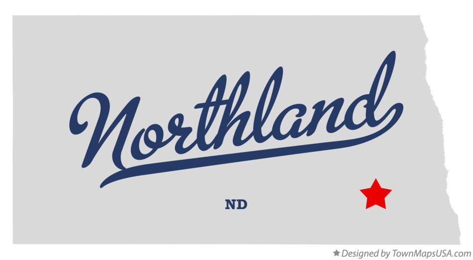 Map of Northland North Dakota ND