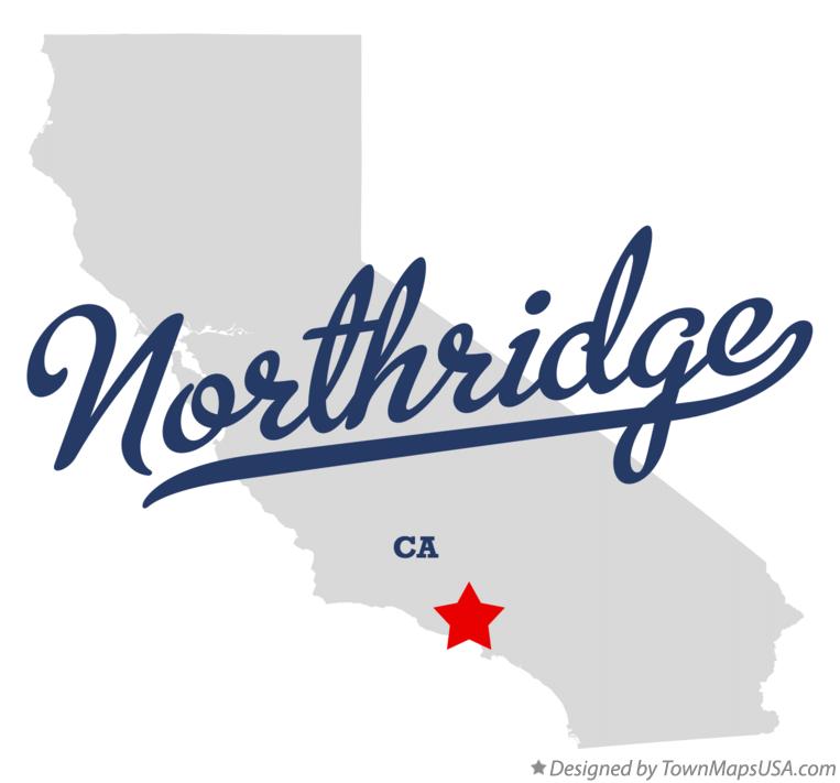 Map of Northridge California CA