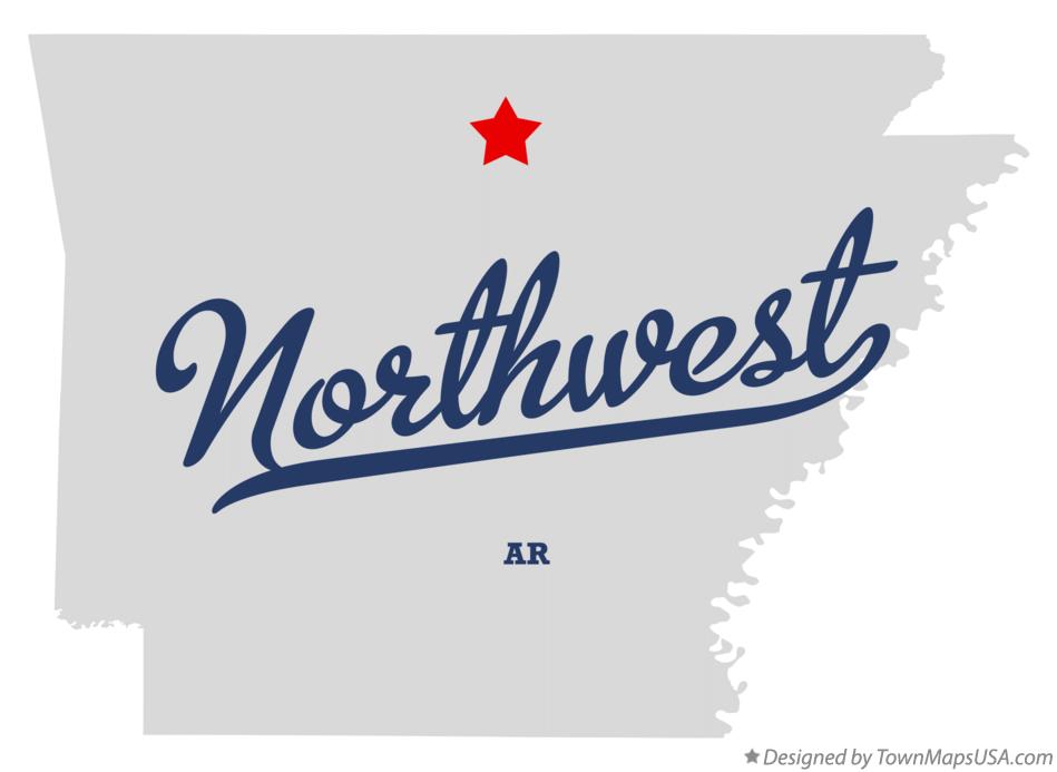 Map of Northwest Arkansas AR